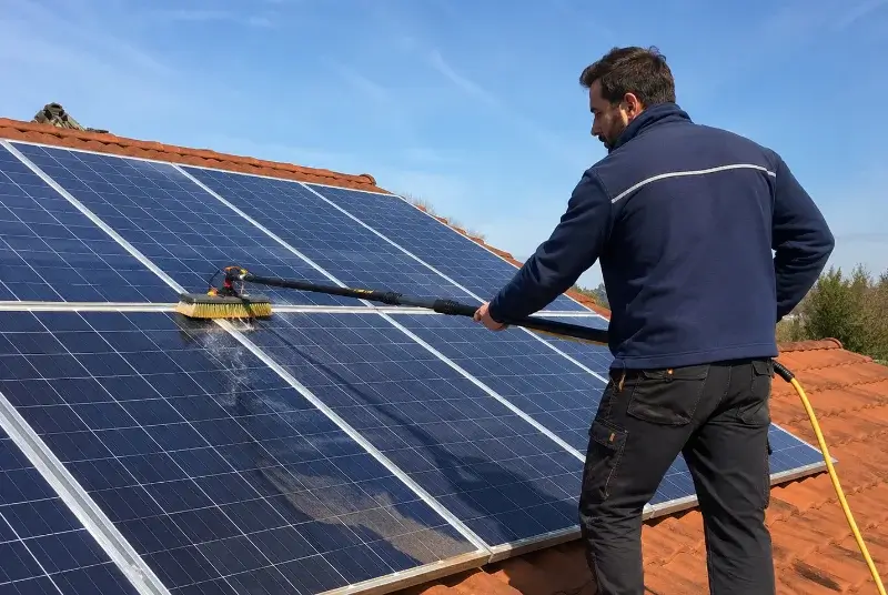 Nettoyage et entretien de panneaux solaires à Lewarde